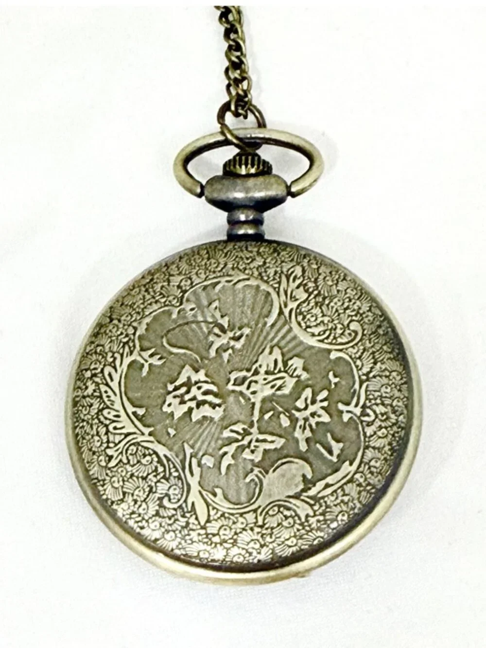 Strada Patriotic Pocket Watch w/Eagle & Mount Rushmore w/New Battery and Box